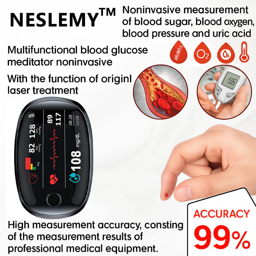 【AI Glucose Guardian】NESLEMY™ Non-Invasive Blood Glucose Meter—99.97% Accuracy